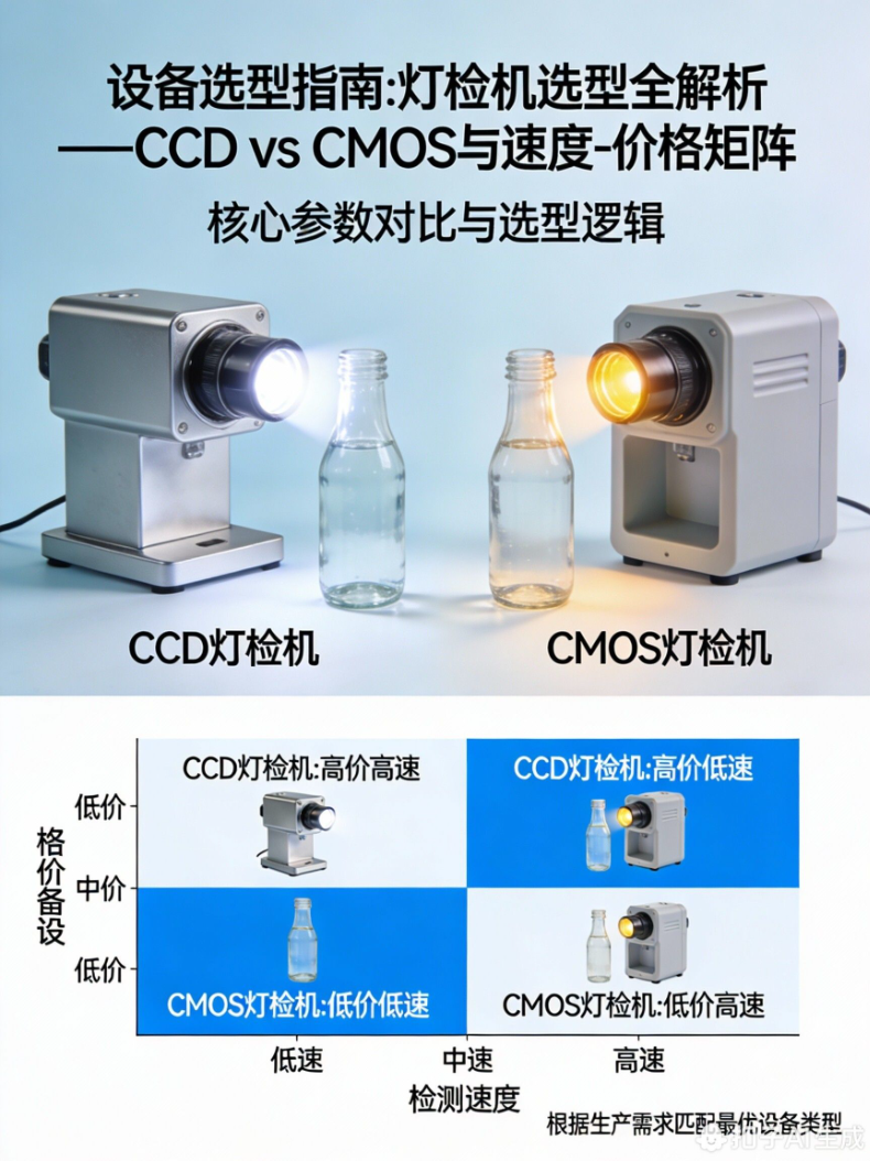 设备选型指南：灯检机选型全解析——CCD vs CMOS与速度-价格矩阵