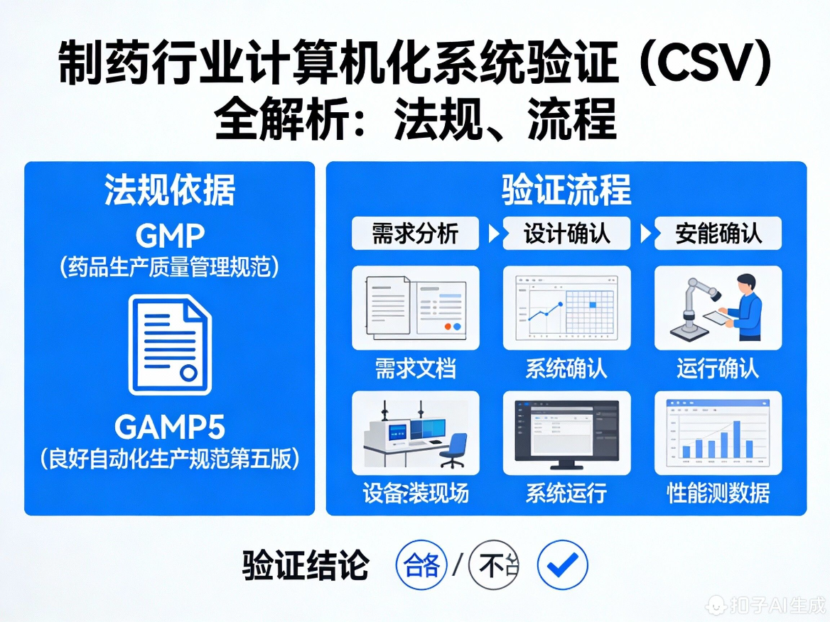 制药行业计算机化系统验证（CSV）全解析：法规、流程