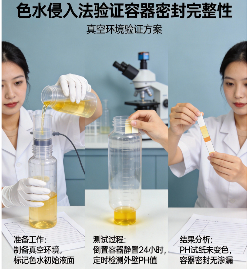 色水侵入法验证容器密封完整性验证方案